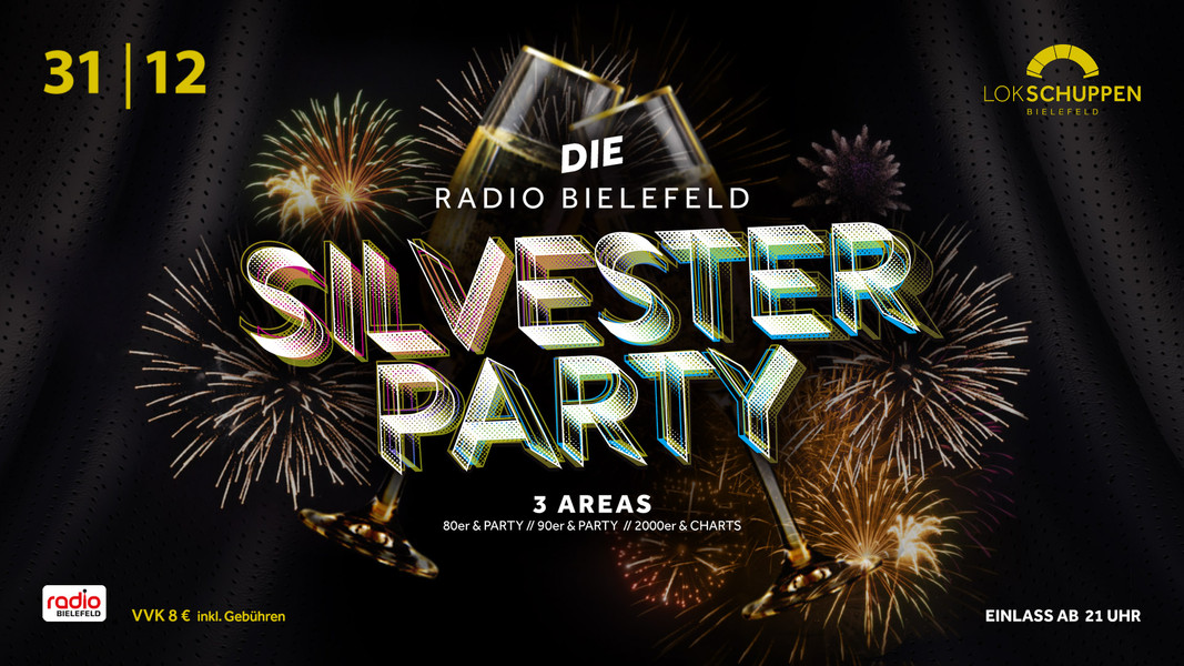 Silvesterveranstaltung: Die Große Radio Bielefeld Silvesterparty 2023 im Lokschuppen Bielefeld