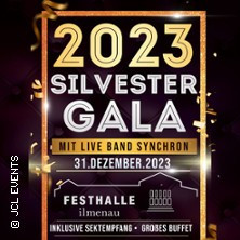 Flyer der Silvesterveranstaltung: Silvestergala & Party 2023 in der Festhalle Ilmenau