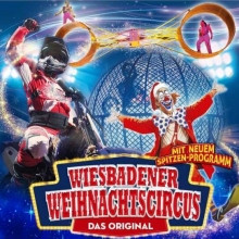 Flyer der Silvesterveranstaltung: Wiesbadener Weihnachtscircus Wiesbaden Biebrich 2023/2024